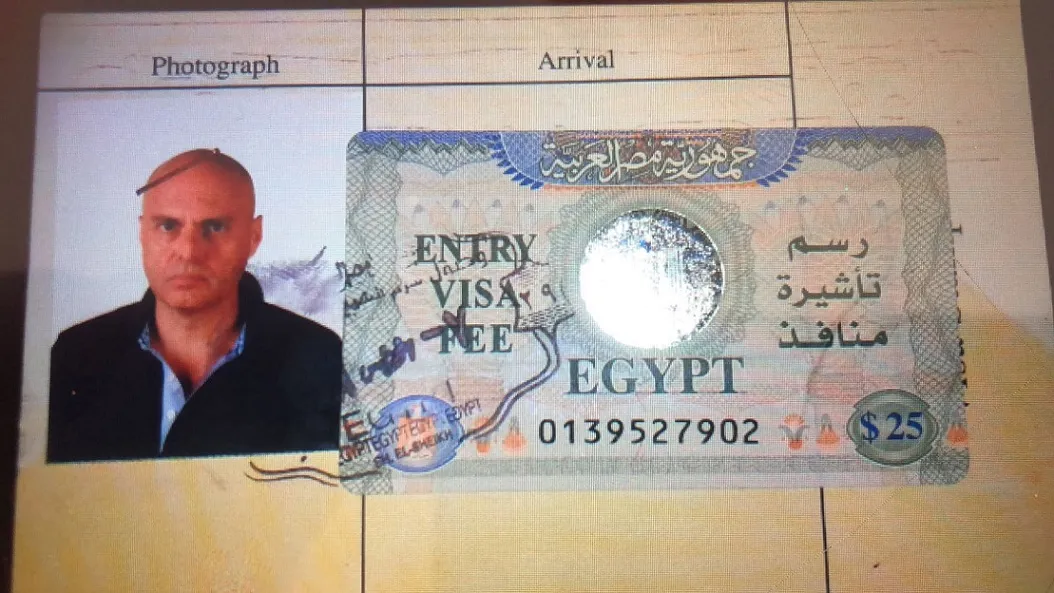 A visa on an immigration Card A visa on an immigration Card