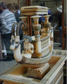 Model of Boat out of Alabaster Model of Boat out of Alabaster